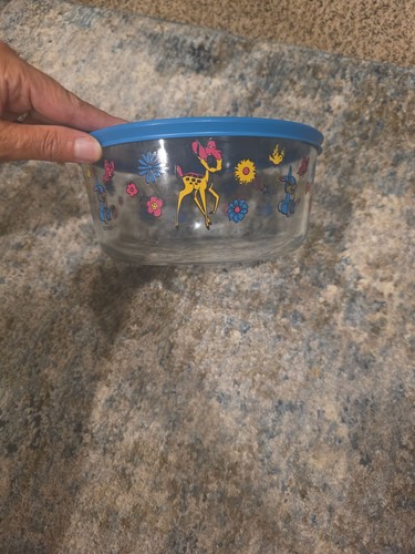 Pyrex disney bambi glass - pyrex,