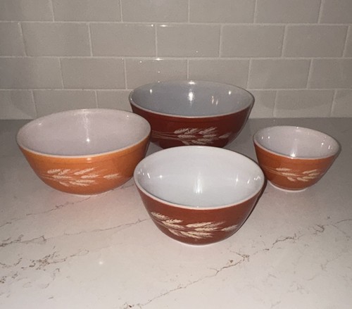 Vintage pyrex set autumn - vintage,