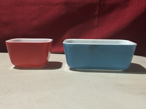 Vintage pyrex 502 blue white - &,