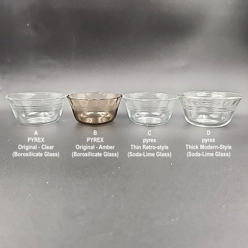 Pyrex 463 custard cups 6oz - -,